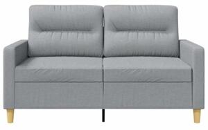 Sofa 2-osobowa, jasnoszara, 120 cm, tapicerowana tkaninÄ