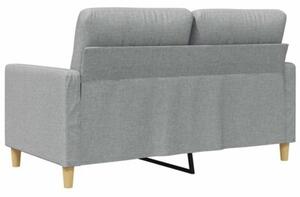 Sofa 2-osobowa, jasnoszara, 120 cm, tapicerowana tkaninÄ