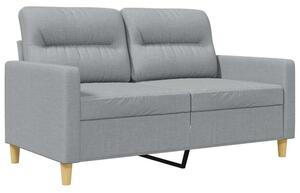 Sofa 2-osobowa, jasnoszara, 120 cm, tapicerowana tkaninÄ