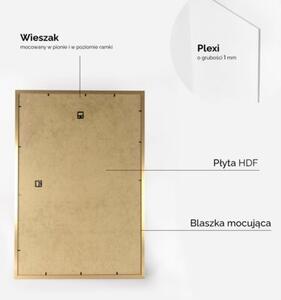 Złota ramka na zdjęcia w rozmiarze 30x30 cm FRAMAI®