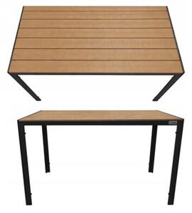 Zestaw mebli ogrodowych balkon stół Allen-ST 150x90W + 6x krzesło Polinka KD czar