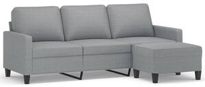 Sofa 3-osobowa z podnÃ³Å¼kiem, jasnoszara, 180 cm, tkaninÄ
