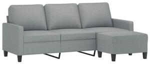 Sofa 3-osobowa z podnÃ³Å¼kiem, jasnoszara, 180 cm, tkaninÄ