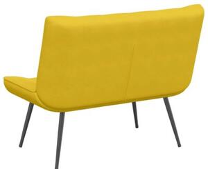 Ławka Żółta 110x74x84 cm aksamit