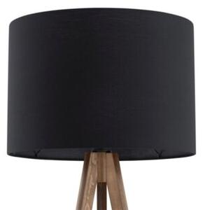 Lampa podłogowa TK Lighting GRAND ORZECH 16005 145 cm, E27, brąz orzech/czarna, klosz 50 cm, do salonu i sypialni