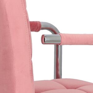 Fotel biurowy Cosmo Arm różowy velvet