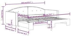 Sofa rozsuwana, ciemnozielona, 90x200 cm, aksamit