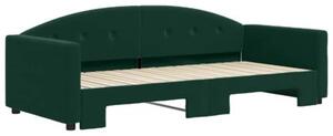 Sofa rozsuwana, ciemnozielona, 90x200 cm, aksamit