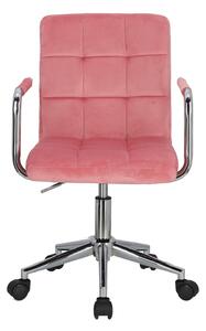 Fotel biurowy Cosmo Arm różowy velvet