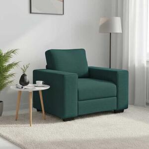 Sofa fotel ciemnozielony 100x77x82 cm tkanina