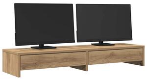 Podstawka pod monitor, z szufladami, dąb artisian, 100x27x15 cm