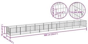 Kojec dla psa, czarny, 9 m², stalowy