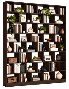 Duża biblioteczka regał na książki do salonu wenge R1-M19