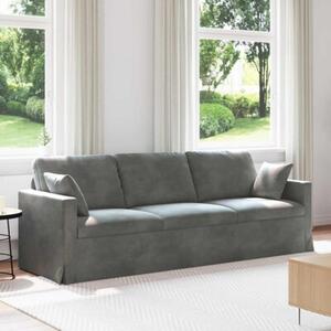 ModuÅowa kanapa aksamitna w kolorze ciemnoszarym z ergonomicznym designem
