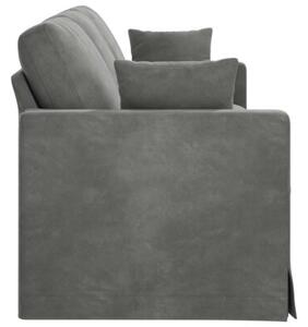 ModuÅowa kanapa aksamitna w kolorze ciemnoszarym z ergonomicznym designem