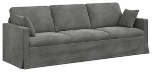 ModuÅowa kanapa aksamitna w kolorze ciemnoszarym z ergonomicznym designem