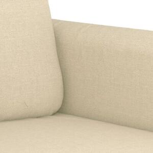 Sofa, 3-osobowa kremowa, 180 cm, tapicerowana tkaninÄ