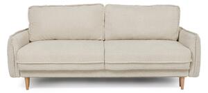 Beżowa rozkładana sofa z materiału bouclé 215 cm Patti – Bonami Selection