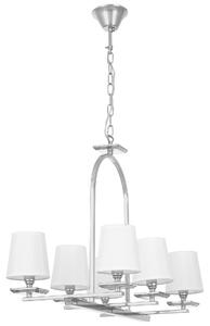 LAMPA WISZĄCA BIAŁO-CHROMOWANA LIMERA W6