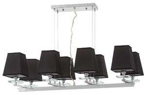 LAMPA WISZĄCA NOWOCZESNA CZARNO-CHROMOWANA RAVERA