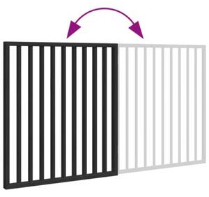 Bramka dla psa składana 2 panele, czarna, 160 cm, drewno topolowe