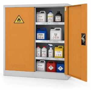 Szafa chemiczna na chemikalia BHP niska szaro-żółta, 1000x1040x400 mm: IRENE