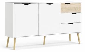 Biała komoda OSLO 75381 z 3 szufladami