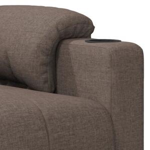 Elektryczny fotel rozkÅadany, kolor taupe, obity tkaninÄ