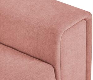 Narożnik z funkcją spania Elodie Pink Structured Fabric lewostronny