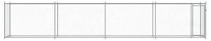Klatka dla psa, z drzwiami, szara, 8x2x1,5 m, stal