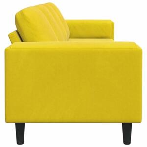 Nowoczesna sofa do salonu w kolorze Å¼Ã³Åtym, 4 miejsca, ergonomiczny design
