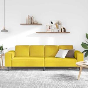 Nowoczesna sofa do salonu w kolorze Å¼Ã³Åtym, 4 miejsca, ergonomiczny design