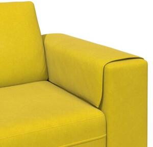 Nowoczesna sofa do salonu w kolorze Å¼Ã³Åtym, 4 miejsca, ergonomiczny design