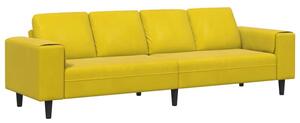 Nowoczesna sofa do salonu w kolorze Å¼Ã³Åtym, 4 miejsca, ergonomiczny design