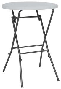 Składany stolik barowy, biały, 80 x 110 cm, hdpe
