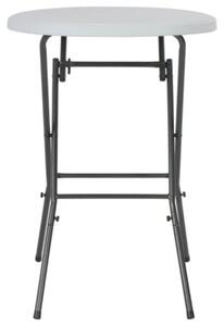Składany stolik barowy, biały, 80 x 110 cm, hdpe