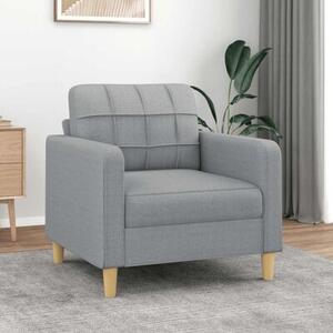Fotel, jasnoszary, 60 cm, obity tkaninÄ