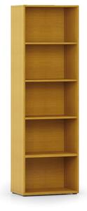 Biblioteka INTEGRO, niska, 1920 x 600 x 400 mm, 4 półki, czereśnia