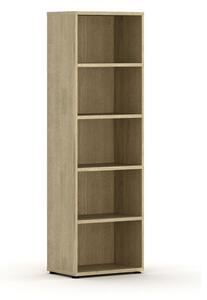 Biblioteka INTEGRO, niska, 1920 x 600 x 400 mm, 4 półki, dąb naturalny