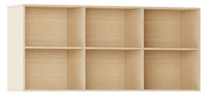 Biblioteka INTEGRO z półkami, wyższa, 835 x 1750 x 400 mm, 6 półek, buk