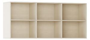 Biblioteka INTEGRO z półkami, wyższa, 835 x 1750 x 400 mm, 6 półek, brzoza