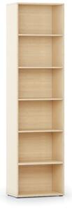 Biblioteka INTEGRO wyższa, 2300 x 600 x 400 mm, 5 półek, buk