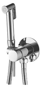 Aqualine Aqualine - Bateria bidetowa z prysznicem do montażu podtynkowego chrom błyszczący SH0152