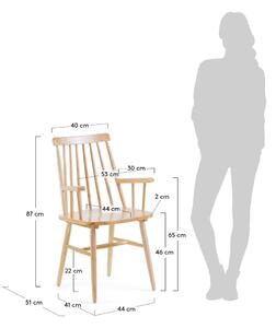 Krzesło z drewna kauczukowego Kave Home Kristie
