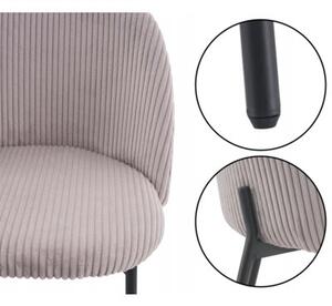 Nowoczesne stylowe krzesło kuchnia jadalnia salon ines KT207 sztruks taupe