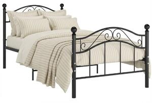 Metalowe czarne łóżko w stylu loftowym 100x200 cm Z9-N06