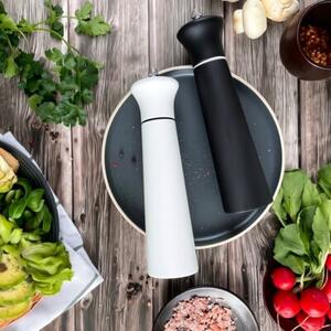Zestaw 2×Ręczny Drewniany Młynek Do Soli I Pieprzu Z Podstawką I Łyżką