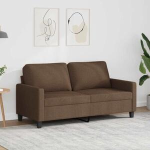 Sofa 2-osobowa, brÄ zowa, 140 cm, tapicerowana tkaninÄ