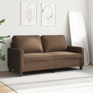 Sofa 2-osobowa, brÄ zowa, 140 cm, tapicerowana tkaninÄ