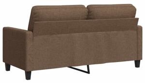 Sofa 2-osobowa, brÄ zowa, 140 cm, tapicerowana tkaninÄ